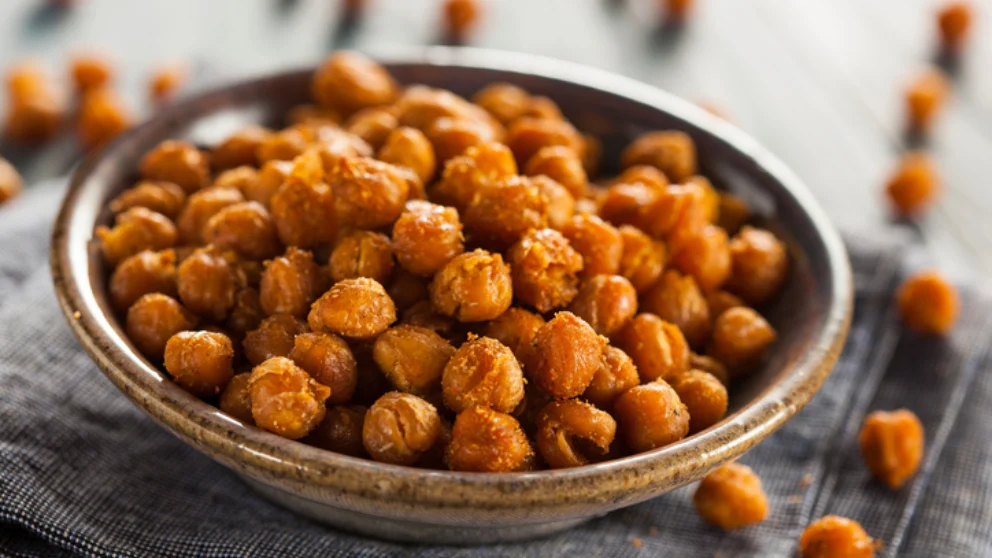 Garbanzos crujientes en airfrier